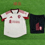 25/26 LIV Away Player Version Kids Soccer Jersey球员