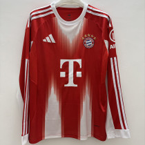 25/26 Bayern Home  Long Sleeve Soccer Jersey
