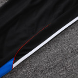25/26 Man Utd Blue Half Pull  Kids tracksuit #E25102 (童装蓝配黑裤、半拉链)