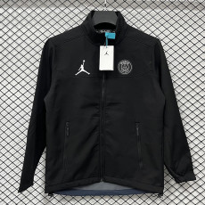 25/26 PSG Black Thickened Assault Stand Collar Windbreaker (RK901立领加厚冲锋衣）