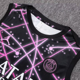 25-26 PSG Black network  Tank top and shorts suit#D25124