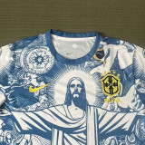 2025 Brazil Jesus Blue Goddess Fans Soccer Jersey