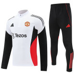 25/26 Man Utd Red  Half Pull Tracksuit胸前广告  (半拉链)