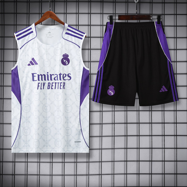 25/26 RMA White Team Logo Tank top and shorts suit