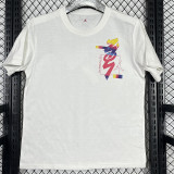 2025 T246 Flying Man White  Pure Cotton T-shirt(小标）