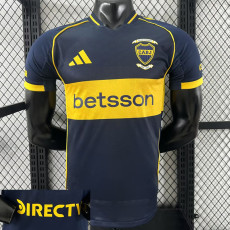 25/26  Boca Juniors Home Player Version Soccer Jersey(全广告）