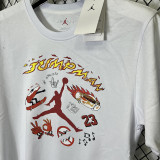 2025 T267 Jordan Fire New Edition  Pure Cotton  White T-shirt