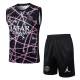 25-26 PSG Black network  Tank top and shorts suit#D25124