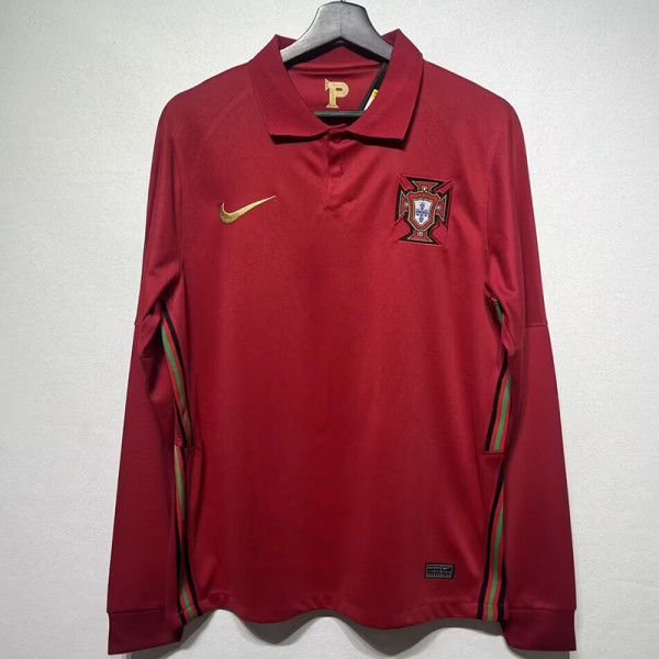 2020 Portugal Home Retro  Long Soccer Jersey