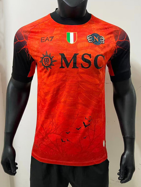 25/26 Napoli Halloween Orange Player Version Soccer Jersey