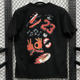 2025 T266 Jordan Fire  Edition  Pure Cotton  Black T-shirt