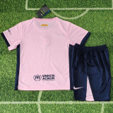 25 /26 BAR Dark Pink  Special Edition  Kids Soccer Jersey(深粉宝蓝胸花)