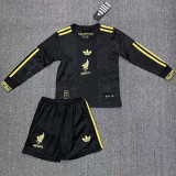 25/26 Mexico Black Gold Cup Long Sleeve  Kids Soccer Jersey