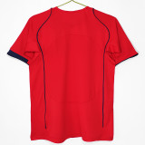 2004-2005 PSG Paris Away Red Retro Soccer Jersey(8A)