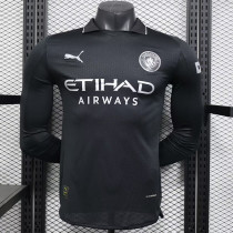 25/26 Man City Away Player Version Long Sleeve Soccer Jersey长袖
