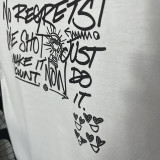 2025 T258  Graffiti NK White  Pure Cotton T-shirt