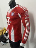 25/26 Bayern Home  Player Version  Long Sleeve Soccer Jersey