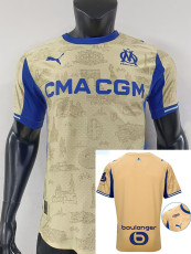25/26 Marseille fourth Player Version Soccer Jersey(Print all sponsors）全广告
