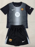 25/26 BAR Goalkeeper Black Kids Soccer Jersey