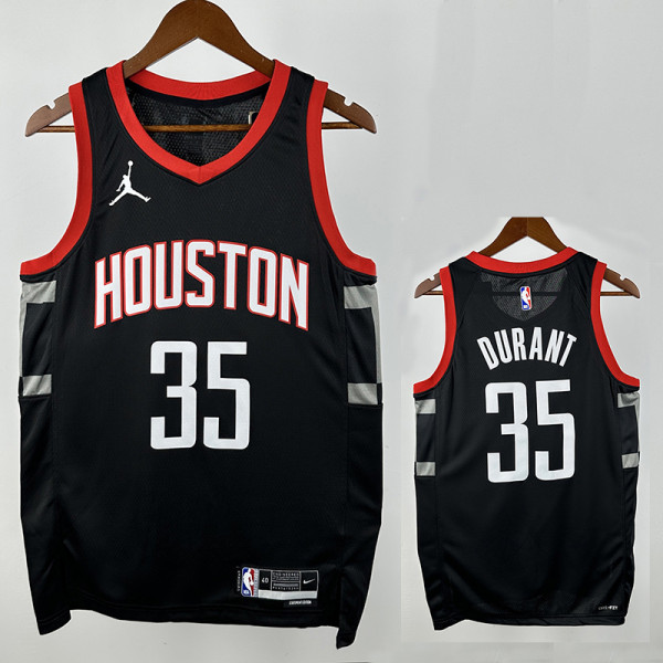 22/23  ROCKETS DUR ANT #35 Black Flying Man  Edition  Top Quality Hot Pressing NBA Jersey