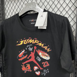 2025 T267 Jordan Fire New Edition  Pure Cotton  Black T-shirt