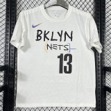 2025 T251  Nets HARDEN # 13 NK White  Pure Cotton T-shirt