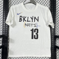 2025 T251  Nets HARDEN # 13 NK White  Pure Cotton T-shirt