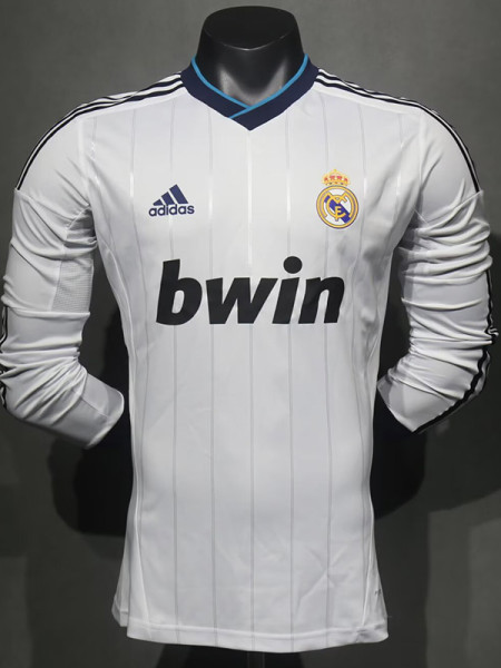 2012/2013 RMA Home Player Version Long Sleeve Retro Soccer Jersey(长袖)