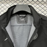 25/26 PSG Black Thickened Assault Stand Collar Windbreaker (RK901立领加厚冲锋衣）
