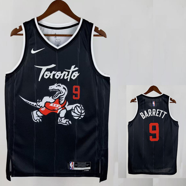 25/26 Raptors BARRETT # 9 Black City Edition Top Quality Hot Pressing NBA Jersey