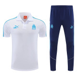 25/26 Marseille White polo shirts pants suit