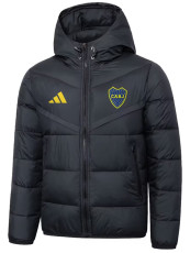 25/26 Boca Juniors Black Hooded Cotton Coat 连帽棉衣