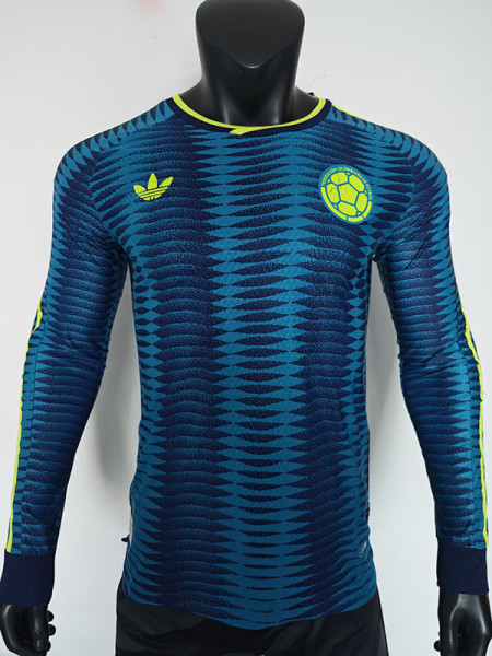 26-27 Colombia Away Long Sleeve Player Version Soccer Jersey