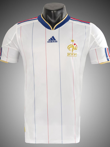 2010 France Away Retro Soccer Jersey