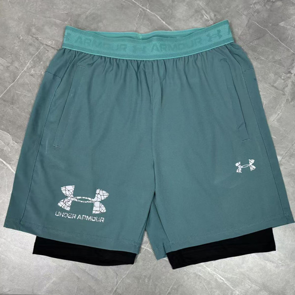 2026 UA Apple Green Double Layered Sports Shorts#U3001果绿