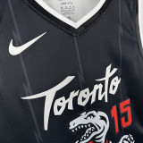 25/26 Raptors CARTER # 15 Black City Edition Top Quality Hot Pressing NBA Jersey