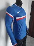 26/27 France Special Edition Blue Long Sleeve Player Version Soccer Jersey