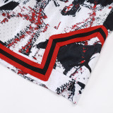 26/27 Flying Man Casual NBA Edition White& Red shorts#C2526