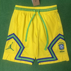 26-27 Brazil Casual NBA Edition Ball pattern Yellow shorts