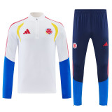 26-27 Colombia White Half Pull Tracksuit (半拉链)