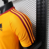26/27 Roma Yellow Player Version Retro Soccer Jersey
