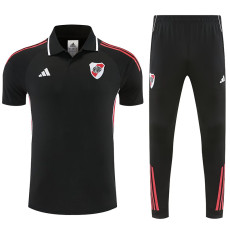 25/26  River Plate Black polo shirts pants suit