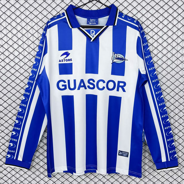 1998/1999 Deportivo Alavés Home Long Sleeve Retro Soccer Jersey
