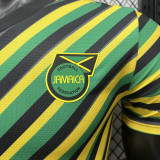 26/27 Jamaica Yellow Green Striped Edtion Player Version Soccer Jersey