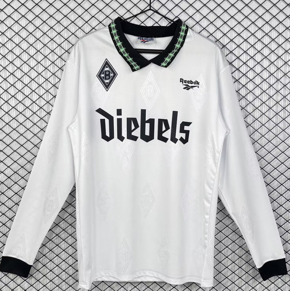1995/1996 Monchengladbach Home Long Sleeve Retro Soccer Jersey