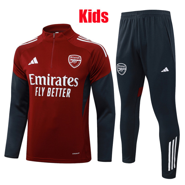 25/26 ARS Maroon Kids Half Pull Tracksuit#B25125 (半拉链)