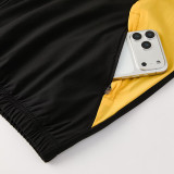 26-27 Belgium Black Hooded Windbreaker Tracksuit