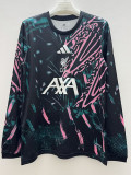 25/26 LIV Black Green Long Sleeve Fans Training Shirts