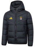25/26 Benfica Black Hooded Cotton Coat 连帽棉衣