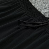 26-27 INT Black shirts pants suit